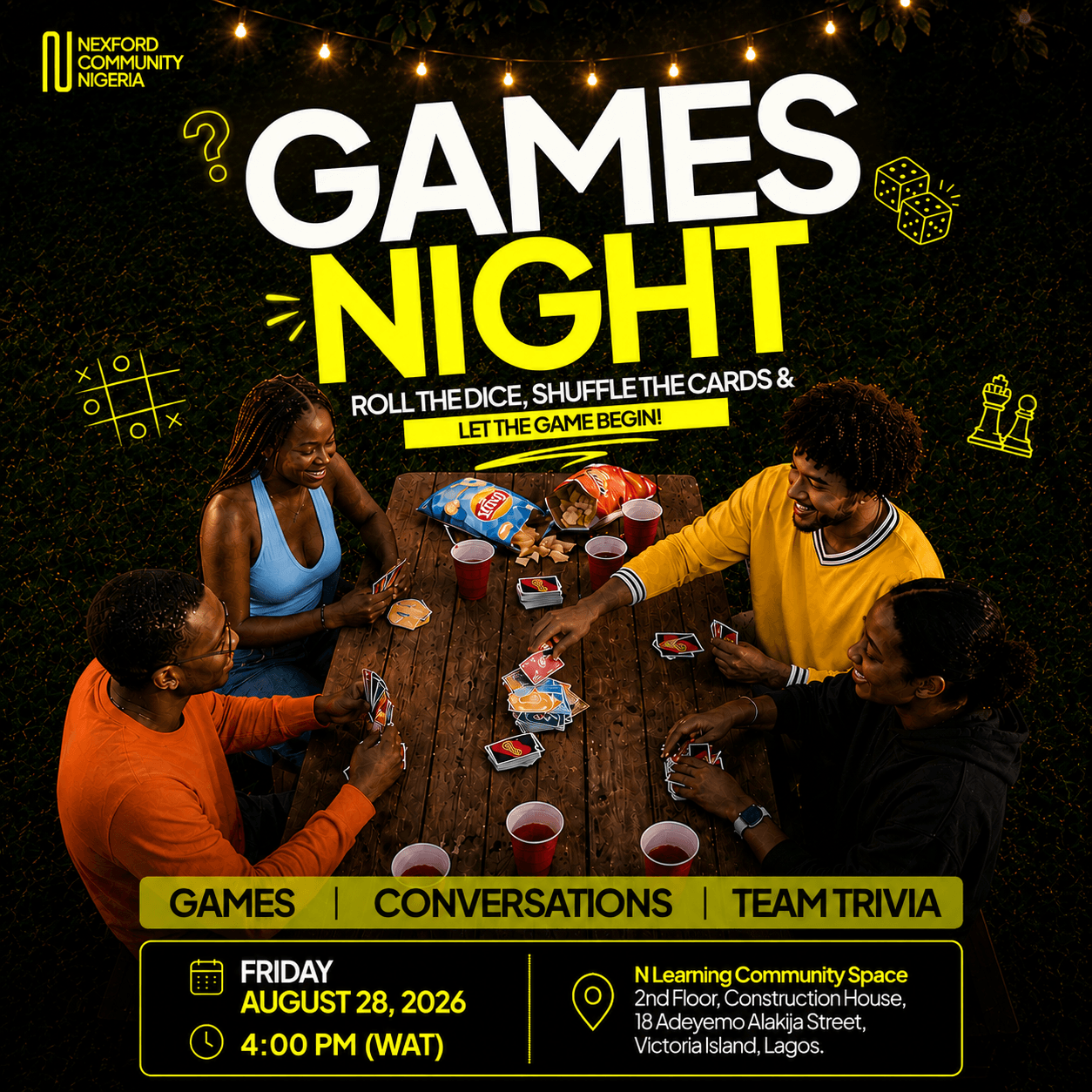 Games Night 1080 x 1080